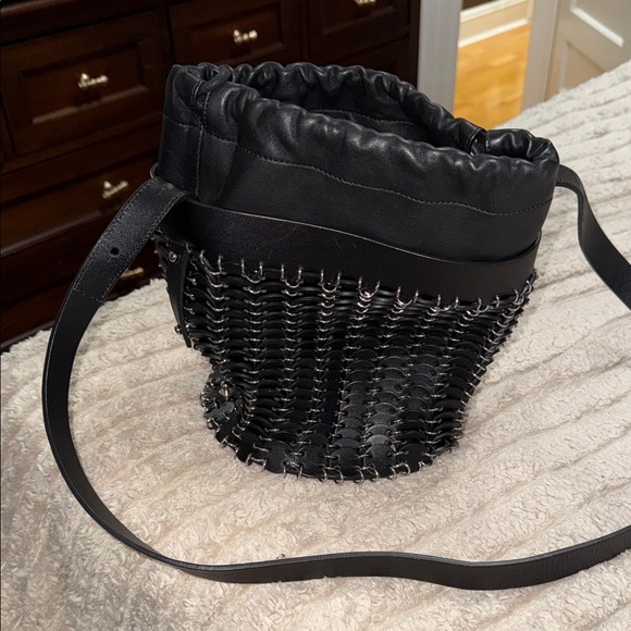 Paco Rabanne Black and Silver Crossbody Bag - Picture 3 of 5